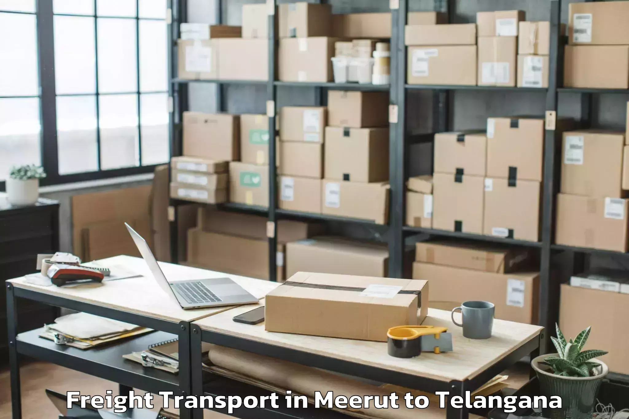 Professional Meerut to Mutharam Manthani Freight Transport